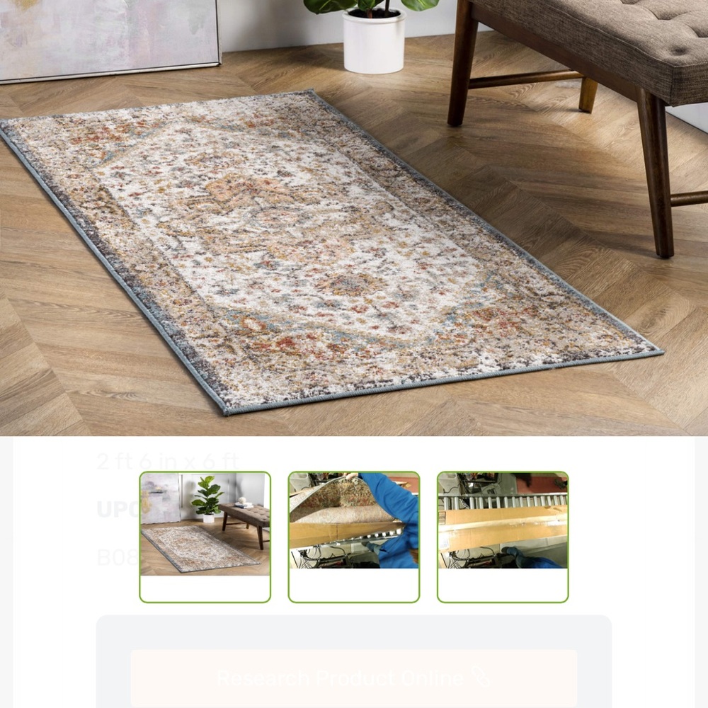 Nice 3x5 accent rug, nylon back